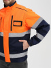 Куртка-трансформер сигнальная ProfLineSpecialist (тк.Смесовая МВО,240), оранжевый/т.синий