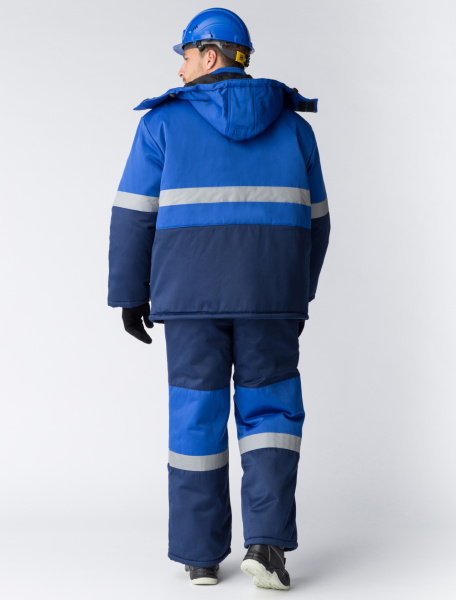 Костюм зимний Нордхард-2 СОП (тк.Смесовая,250) п/к, т.синий/васильковый