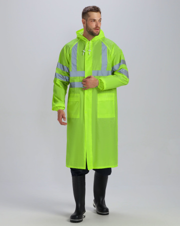 Плащ влагозащитный сигнальный ProfLineSpecialist СОП (ПВХ,210), желтый