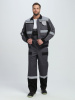 Костюм Вивантек-2 СОП У. (тк.Смесовая,240) п/к, т.серый/черный/св.серый