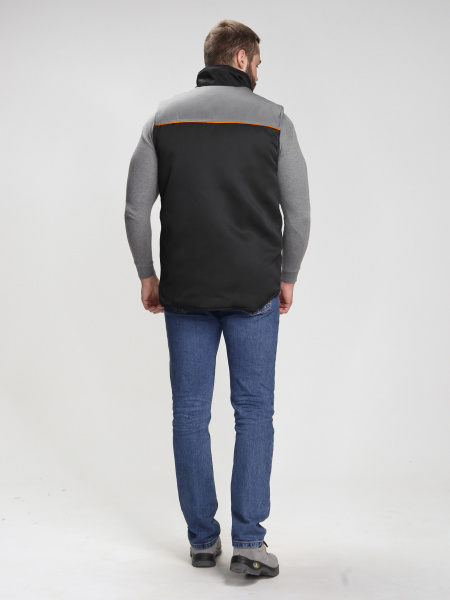 Жилет утепленный Флофт (тк.Смесовая,210), черный/серый