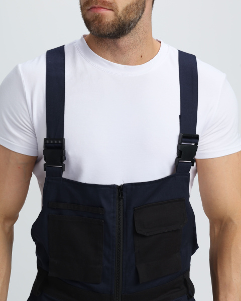 Полукомбинезон Айкор (тк.Смесовая МВО,270), т.синий/черный