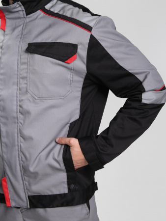 Костюм Сервис (тк.Смесовая,240) п/к, серый/черный