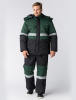 Костюм зимний Нордхард-2 СОП (тк.Смесовая,250) п/к, черный/зеленый