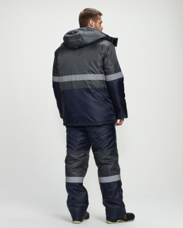 Костюм зимний Мегрес-2 СОП (тк.OxLine,90) п/к, т.серый/т.синий