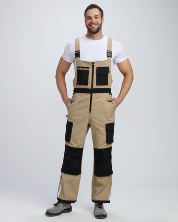 Полукомбинезон Айкор (тк.Смесовая,260), бежевый/черный