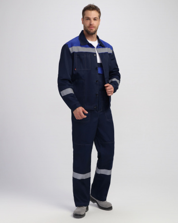 Костюм Лигор-2 Премиум СОП (тк.Смесовая,240) п/к, т.синий/васильковый