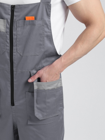 Костюм Драга-2 (тк.Смесовая МВО,240) п/к, серый/св.серый/оранжевый