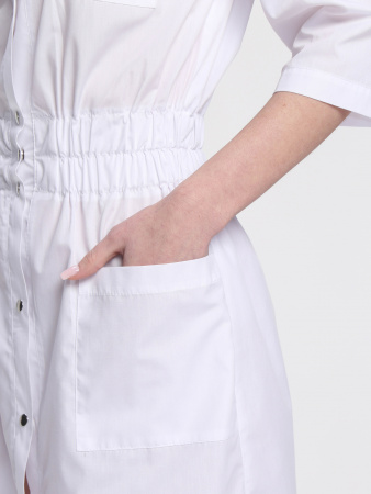 Халат женский 004 (тк.Смесовая,120) MedLine, белый