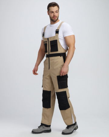 Полукомбинезон Айкор (тк.Смесовая,260), бежевый/черный