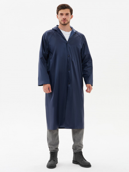 Плащ влагозащитный ProfLineBase (ПВХ,180), т.синий