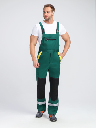 Костюм ProfLineBase-2 (тк.Твил,210) п/к, зеленый/черный/желтый
