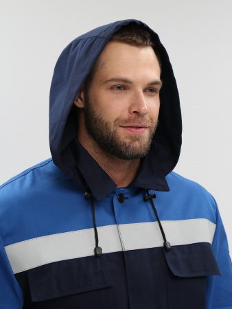 Костюм антистатический Алиот-2 (тк.Смесовая,250 МВО) п/к, т.синий/васильковый