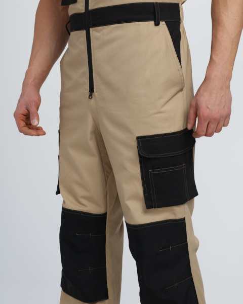 Полукомбинезон Айкор (тк.Смесовая,260), бежевый/черный