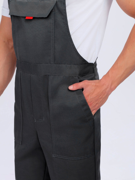 Костюм Флофт-2 Премиум СОП (тк.Смесовая,240) п/к, т.серый/серый/красный