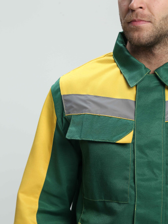 Костюм Роба-2 СОП (тк.Смесовая,210) п/к, зеленый/желтый