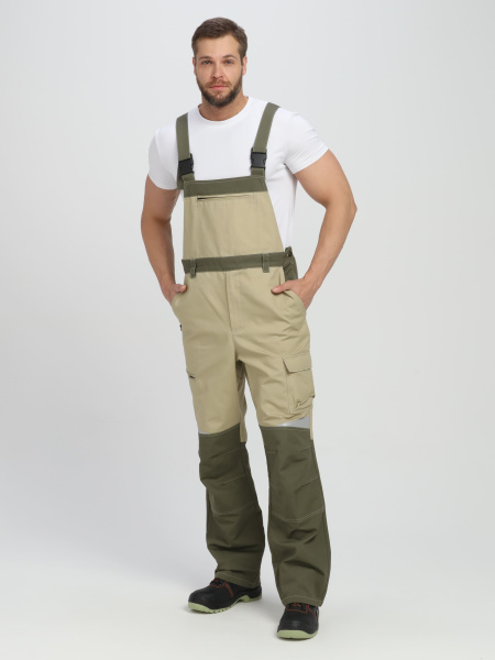 Полукомбинезон Ридоф (тк.Канвас,270), хаки/бежевый
