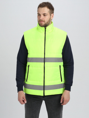 Жилет утепленный сигнальный Ярксион СОП (тк.OxLine,90), лимонный