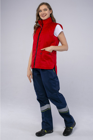 Жилет утепленный Универсальный (тк.Смесовая,210), красный