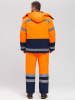 Костюм зимний сигнальный Яркон-2 СОП (тк.Смесовая,210) п/к, оранжевый/т.синий