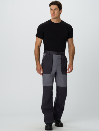 Брюки Лидер (тк.Смесовая,240), т.серый/св.серый