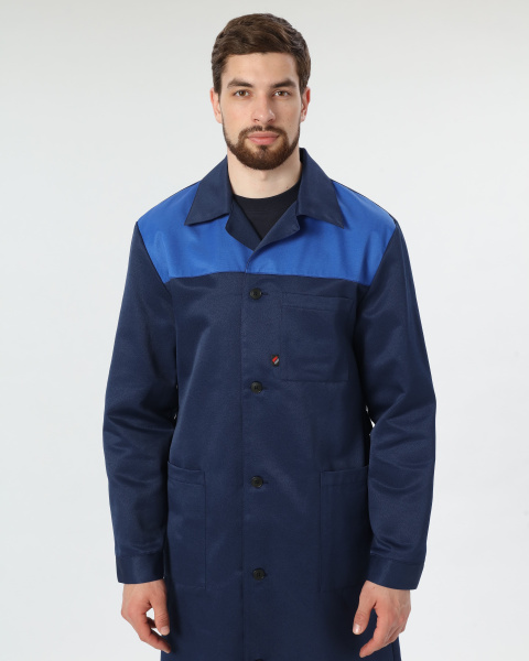 Халат Лигор (тк.Смесовая,210), т.синий/васильковый