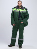 Костюм зимний на пуговицах Квайл-1 СОП (тк.Смесовая,210) брюки, т.зеленый/лимонный