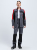 Костюм женский Вектрон-1 (тк.Смесовая,240) брюки, серый/красный/черный