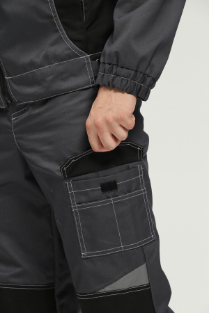 Костюм Вектрон-2 (тк.Смесовая,240) п/к, т.серый/св.серый/черный