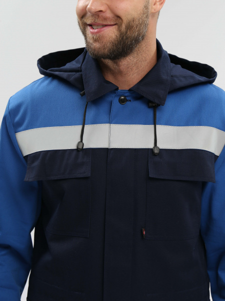 Костюм антистатический Алиот-2 (тк.Смесовая,250 МВО) п/к, т.синий/васильковый