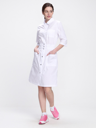 Халат женский 004 (тк.Смесовая,120) MedLine, белый