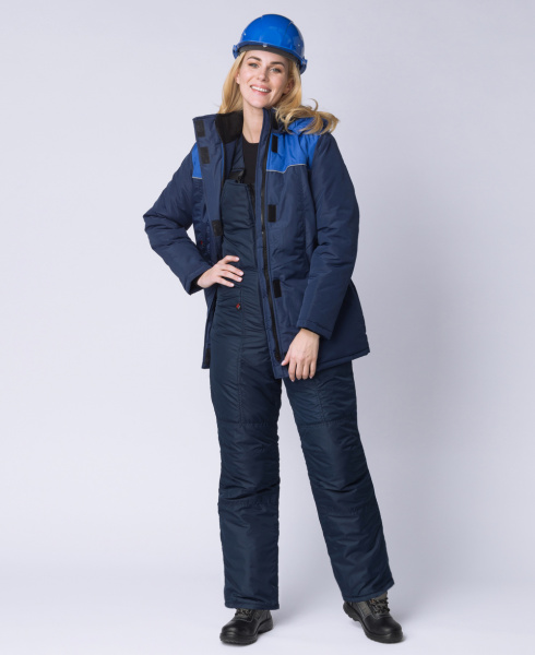 Куртка зимняя женская Сакрин (тк.Таслан,135), т.синий/васильковый