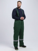 Костюм зимний на пуговицах Квайл-1 СОП (тк.Смесовая,210) брюки, т.зеленый/лимонный