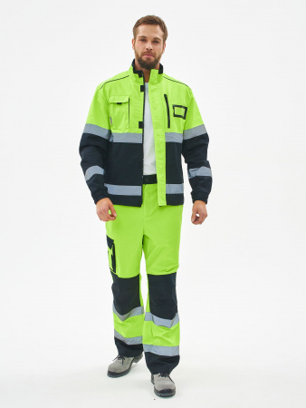 Костюм сигнальный ProfLineSpecialist-1 (тк.Смесовая МВО,240) брюки, желтый/черный