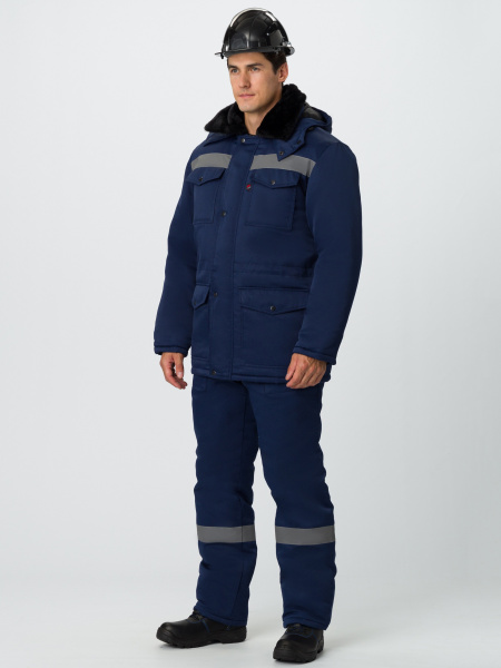 Костюм зимний Мастер (тк.Смесовая,210) п/к, т.синий