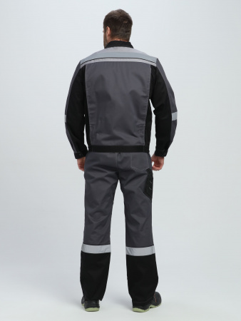 Костюм Вивантек-2 СОП У. (тк.Смесовая,240) п/к, т.серый/черный/св.серый