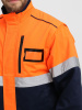 Куртка-трансформер сигнальная ProfLineSpecialist (тк.Смесовая МВО,240), оранжевый/т.синий