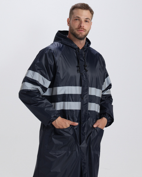 Плащ влагозащитный ProfLineSpecialist СОП (ПВХ,210), т.синий