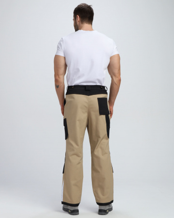 Брюки Айкор (тк.Смесовая,260), бежевый/черный