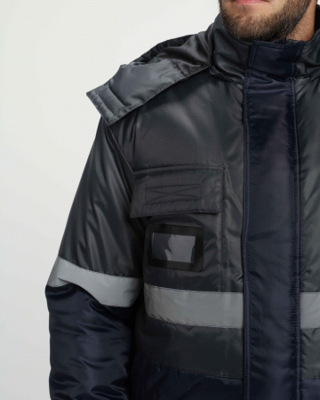 Костюм зимний Мегрес-2 СОП (тк.OxLine,90) п/к, т.серый/т.синий