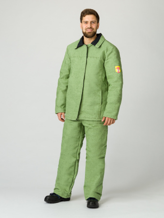 Костюм сварщика зимний 1 кл.защиты (тк.Брезент,480), хаки