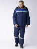 Костюм зимний на пуговицах Квайл-1 СОП (тк.Смесовая,210) брюки, т.синий/васильковый