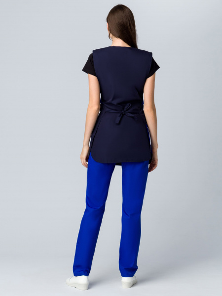 Фартук-сарафан Марго (тк.Смесовая,120), т.синий/васильковый