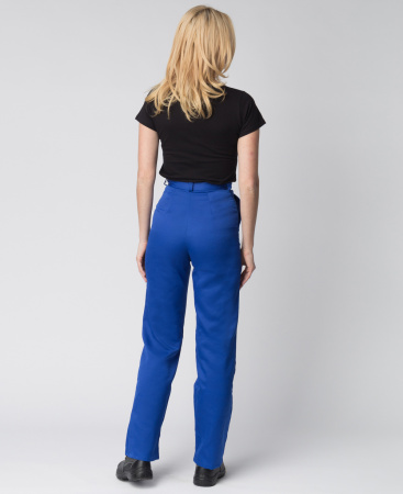 Костюм женский Кос_004 (тк.Смесовая,210) брюки, васильковый/красный