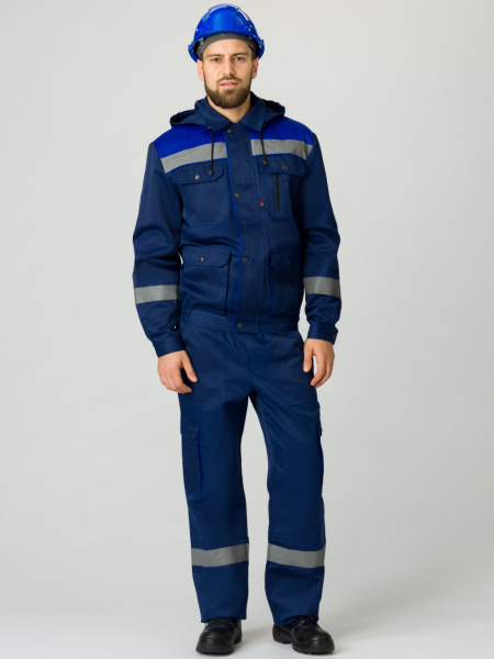 Костюм Нейч-1 СОП (тк.Смесовая,210) брюки, т.синий/васильковый