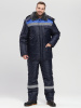 Костюм зимний на пуговицах Квайл-2 СОП (тк.Оксфорд,90) п/к, т.синий/васильковый