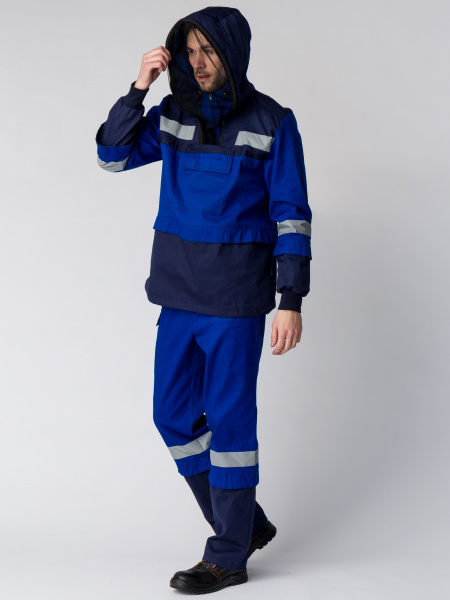 Костюм Антигнус-1 СОП (тк.Саржа,220) брюки, т.синий/васильковый