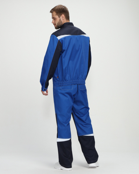 Костюм Строй-1 CH МВО (тк.Смесовая,280) брюки, васильковый/т.синий