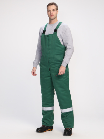 Полукомбинезон зимний Экспертный-Люкс (тк.Смесовая,210), зеленый