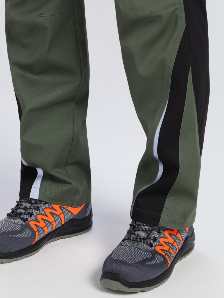 Полукомбинезон ProfLineLeader (тк.Хлопок/Спандекс,260), хаки/черный